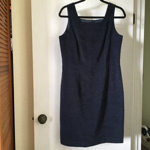 Michel Ambers vintage dark blue pencil dress. Size 12.